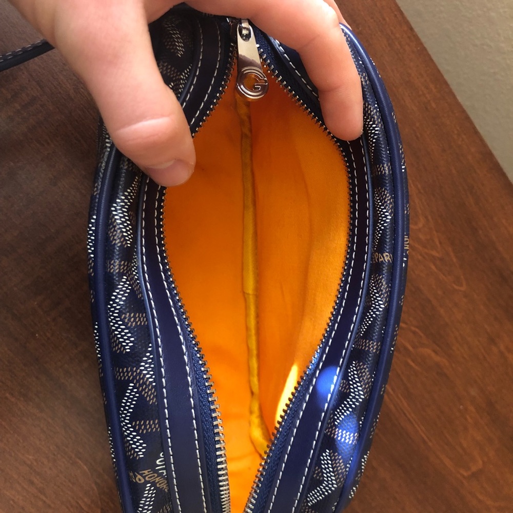 Goyard Cap Vert Crossbody - Blue Chevron - Picture 6 of 8